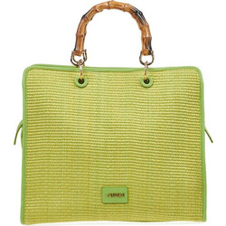 Verde Γυναικεία Τσάντα Χειρός Ψάθινη Lime 16-0007210