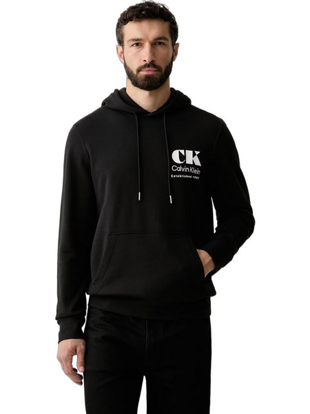 Calvin Klein Ανδρικό Φούτερ με Κουκούλα & Τσέπες Μαύρο LV04RG273G-UB1