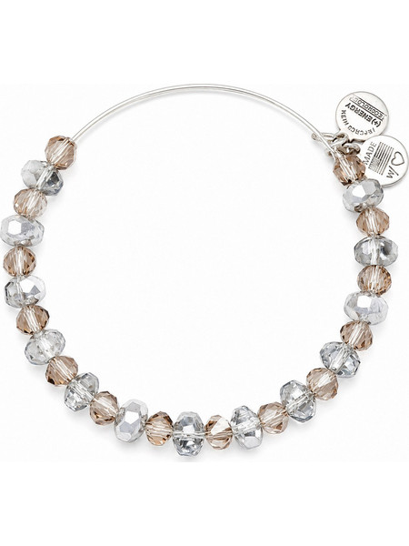 Alex and Ani Γυναικείο Βραχιόλι Βέργα Ασημί με Χάντρες A13EB40RS