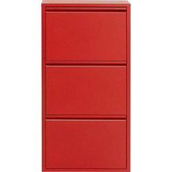 Kare Design Παπουτσοθήκη Μεταλλική Caruso 3 Κόκκινη M50xΠ15xΥ104cm KA-71080
