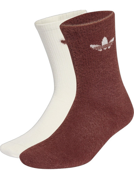 Adidas Originals Ανδρικές Κάλτσες Ψηλές Καφέ Λευκές 2Pack KR1595