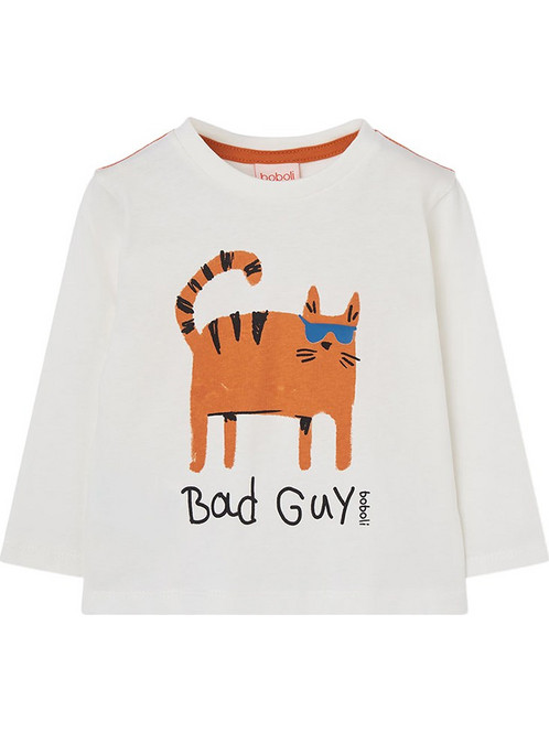 Boboli Παιδικό T-Shirt Μακρυμάνικο Μπεζ Πορτοκαλί 694098-1111