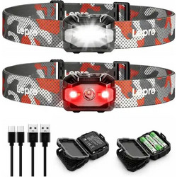 Lepro 320023-2 Επαναφορτιζόμενος Φακός Κεφαλής Led IPX4 300lm