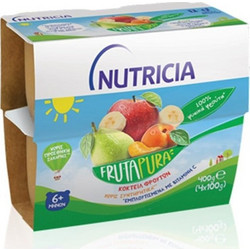 Nutricia Frutapura Φρουτόκρεμα με Κοκτέιλ 4 Φρούτων 6m+ 400gr