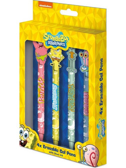 Pyramid Spongebob Square Pants Σετ Στυλό Gel που Σβήνει 4τμχ BS-798O94