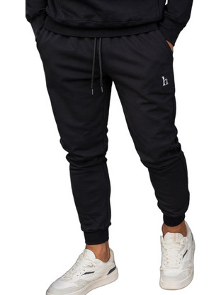 Henry Clothing Ανδρικό Παντελόνι Φόρμας με Λάστιχο Μαύρο 6-802