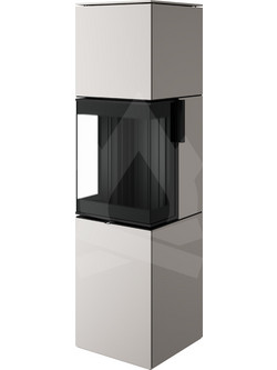 Spartherm Trico S Steel Pearl Black Eboris 1300 Ατσάλινη Ξυλόσομπα Αερόθερμη 7.8kW