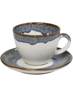 Espiel Φλιτζάνι Cappuccino Πορσελάνης Λευκό Μπλε 350ml OWR103K6