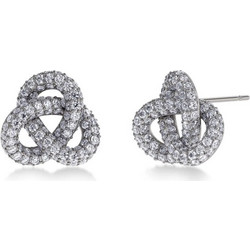 Edblad Infinity Knot Sparkle Γυναικεία Σκουλαρίκια Καρφωτά από Ατσάλι Ασημί με Ζιργκόν 130656-L