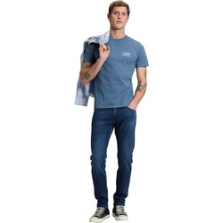 Lee Ανδρικό Τζιν Παντελόνι Ελαστικό Slim Εφαρμογή Navy Μπλε 112386467