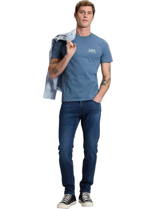Lee Ανδρικό Τζιν Παντελόνι Ελαστικό Slim Εφαρμογή Navy Μπλε 112386467