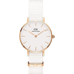 Daniel Wellington Γυναικείο Ρολόι με Λευκό Υφασμάτινο Λουράκι DW00600311