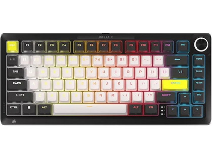 Corsair Makr Pro 75 Μηχανικό Gaming Πληκτρολόγιο TenKeyLess με Corsair MGX Διακόπτες RGB Black White