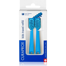 Curaprox Kids Travel Soft Ανταλλακτικά Παιδικής Οδοντόβουρτσας 2τμχ Μπλε