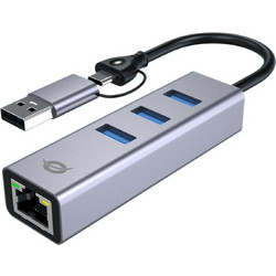 Conceptronic ABBY25G USB Hub 3.0 USB-C με 4 Θύρες USB-A / Ethernet