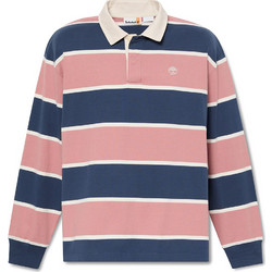 Timberland Ανδρική Μπλούζα Polo Μακρυμάνικη Μπλε Ροζ TB0A2Q4TACH