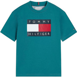 Tommy Hilfiger Παιδικό T-Shirt Κοντομάνικο Πετρόλ KB0KB10340-CT3