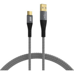 EFB Elektronik Braided USB-A to USB-C 60W 2m Grey USB-AC-00003