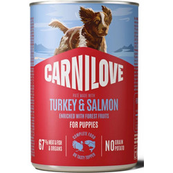 Carnilove Puppies Pate Grain Free with Turkey & Salmon 400gr