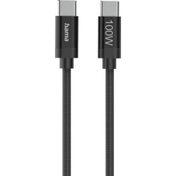 Hama 201740 Braided USB-C to USB-C 100W 1.5m Black