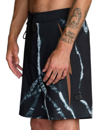 RVCA X Clay Ανδρικό Μαγιό Βερμούδα με Σχέδια Μαύρο 23A081604-BAR
