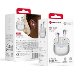 Forcell F-Audio Pulse Air Ακουστικά Bluetooth In Ear Silver