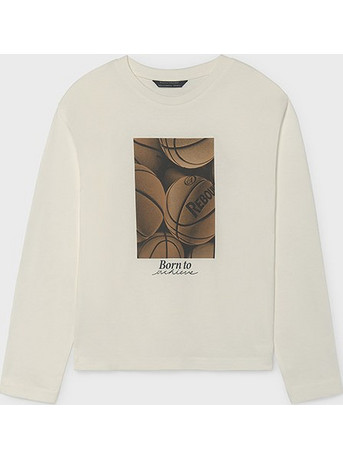 Mayoral Παιδικό T-Shirt Μακρυμάνικο Μπεζ 16-07042-030