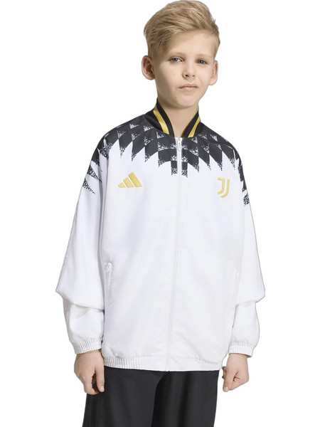 Adidas Παιδική Ζακέτα Φούτερ με Φερμουάρ Λευκή KF9814