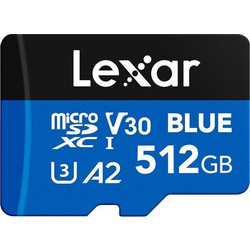 Lexar Blue microSDXC 512GB Class 10 U3 V30 UHS-I A2 170MB/s