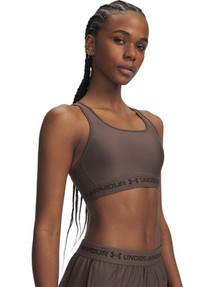 Under Armour Crossback Αθλητικό Μπουστάκι με Μέτρια Στήριξη & Αφαιρούμενη Ενίσχυση Σοκολατί 1361034-200