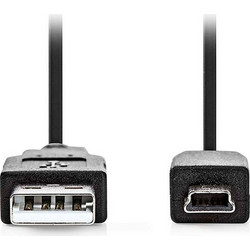 Nedis CCGL60300BK20 Καλώδιο USB-A Male 2.0 to USB-B Mini Male 2m Black