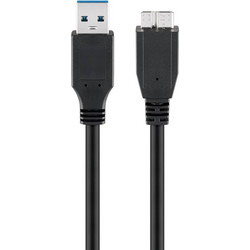 Goobay 95734 Καλώδιο USB-A Male 3.0 to USB-B Micro Male 0.5m Black