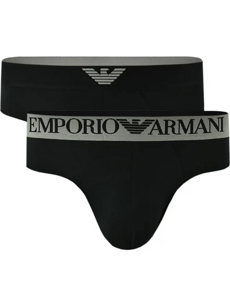 Emporio Armani Ανδρικά Σλιπ Μαύρα 2Pack EM000251AF18881-MC005