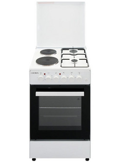 Crown CR-5060WH Κουζίνα Ηλεκτρική 51lt με Εστίες Αερίου 50cm
