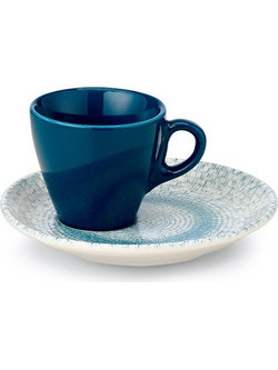 Cryspo Trio Capri Σετ Φλιτζάνια Espresso & Ελληνικού Καφέ Πορσελάνης Μπλε 100ml 6τμχ 47.140.17