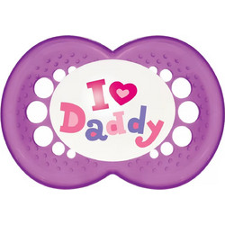 Mam Extra Love Dad Ορθοδοντική Πιπίλα Σιλικόνης 6-16m Μωβ