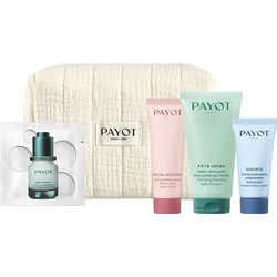 Payot Essentials Facial Cleansing Gel 50ml + Facial Cream 15ml + Body Lotion 25ml + Facial Serum 1ml + Toiletry Bag