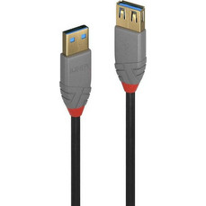 Lindy 36763 Καλώδιο USB-A Male 3.0 to USB-A Female 3m Black
