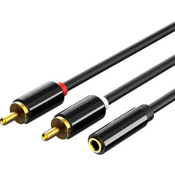 Cabletime CT-H12G Αντάπτορας Ήχου 3.5mm Female to 2x RCA Female 20cm