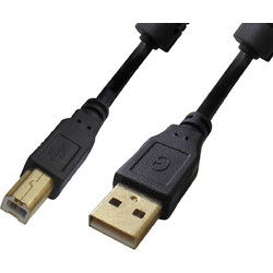 04.001.0411 Καλώδιο USB-A Male 2.0 to USB-B Male 5m Black 5τμχ