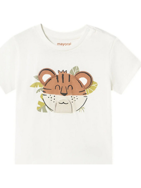 Mayoral Παιδικό T-Shirt Κοντομάνικο Μπεζ 25-01055-019