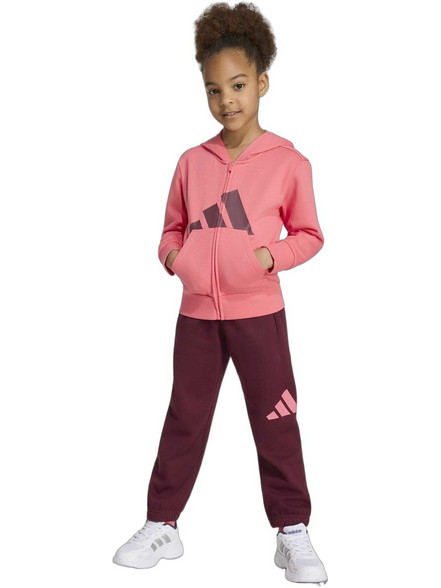 Adidas Παιδικό Σετ Φόρμας Ροζ Μπορντό KT3325