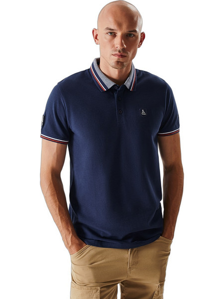 Dakar DKR CL P II Ανδρική Μπλούζα Polo Κοντομάνικη Navy Μπλε