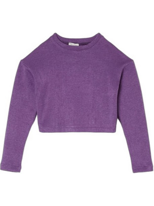 Yell-OH Παιδικό Crop Top Μακρυμάνικο Μωβ 42220122031