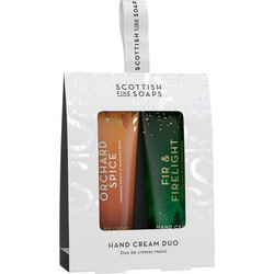 Scottish Fine Soaps Orchard Spice Hand Cream 30ml + Fir & Firelight Hand Cream 30ml