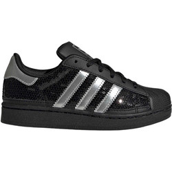 Adidas Superstar II Παιδικά Sneakers Μαύρα Ασημί KK2121