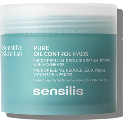 Sensilis Pure Oil Control Ενυδατικά Μαντηλάκια Καθαρισμού Προσώπου 60τμχ