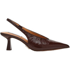 Steve Madden Γόβες Slingback Δερμάτινες με Λεπτό Χαμηλό Τακούνι Σοκολατί 11005811