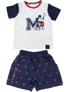 Cerda Mickey Mouse Βρεφικό Σετ για Κορίτσι Καλοκαιρινό Λευκό Navy Μπλε 2200006921