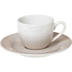 Cryspo Trio Venus Φλιτζάνι Espresso & Ελληνικού Καφέ Κεραμικό Λευκό Μπεζ 110ml 25.091.17